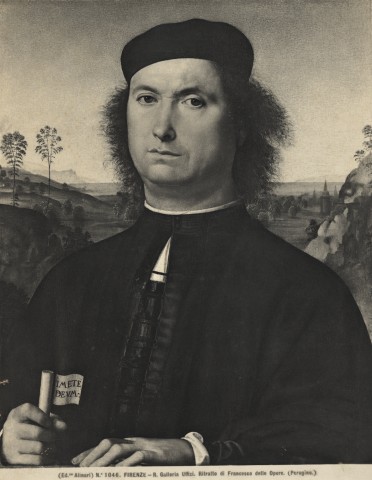 Alinari, Fratelli — Firenze. R. Galleria Uffizi. Ritratto di Francesco delle Opere. (Perugino.) — insieme